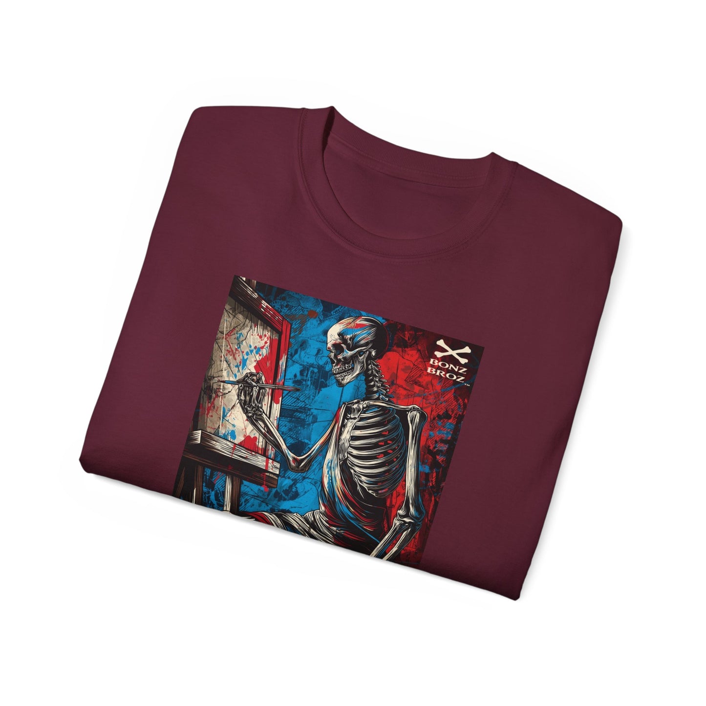 Skeleton Artist Graphic Tee