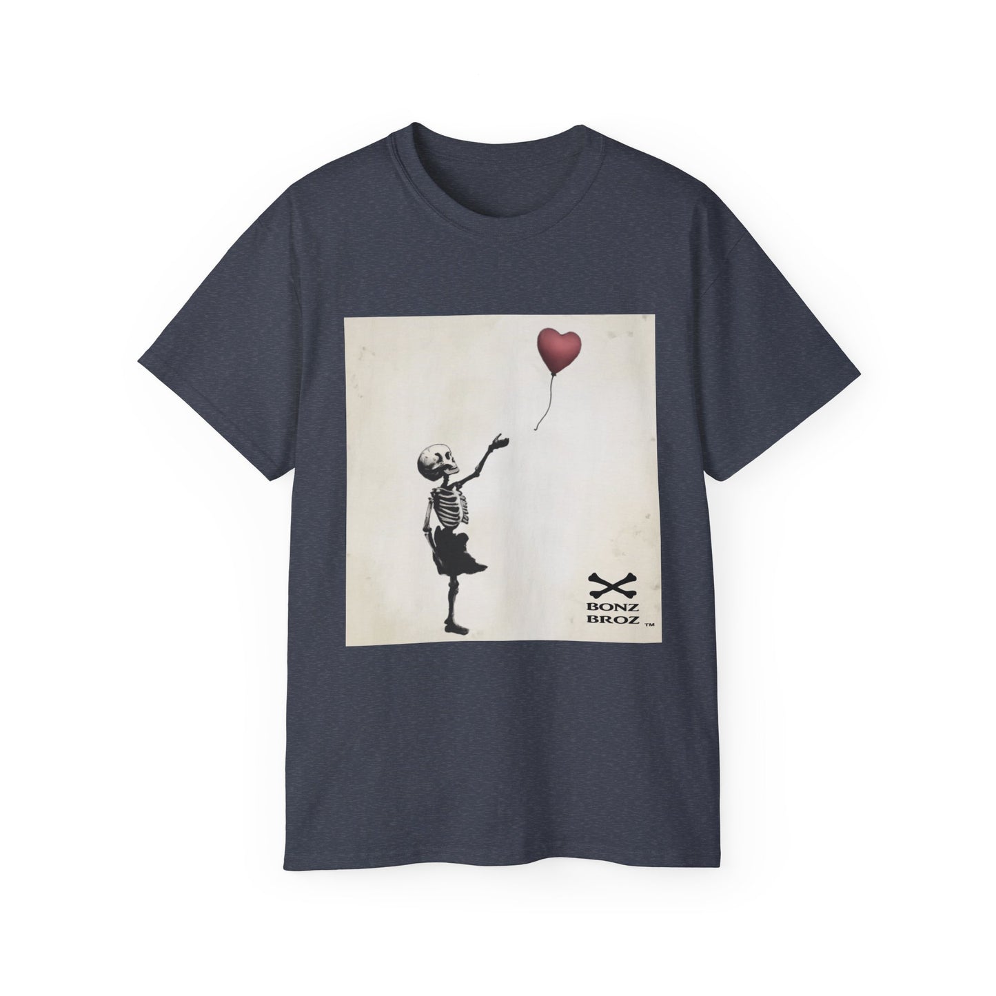 Skeleton Banksy Style Graphic Tee