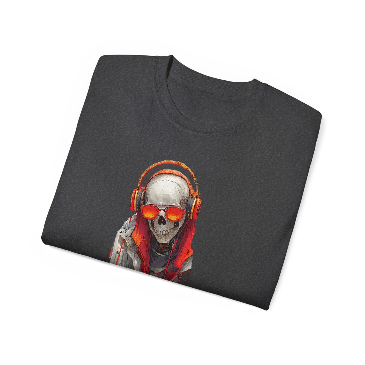 Cool Urban Skeleton Graphic Tee, Unisex Ultra Cotton T-Shirt for Music Lovers, Streetwear, Casual Style, Perfect Gift
