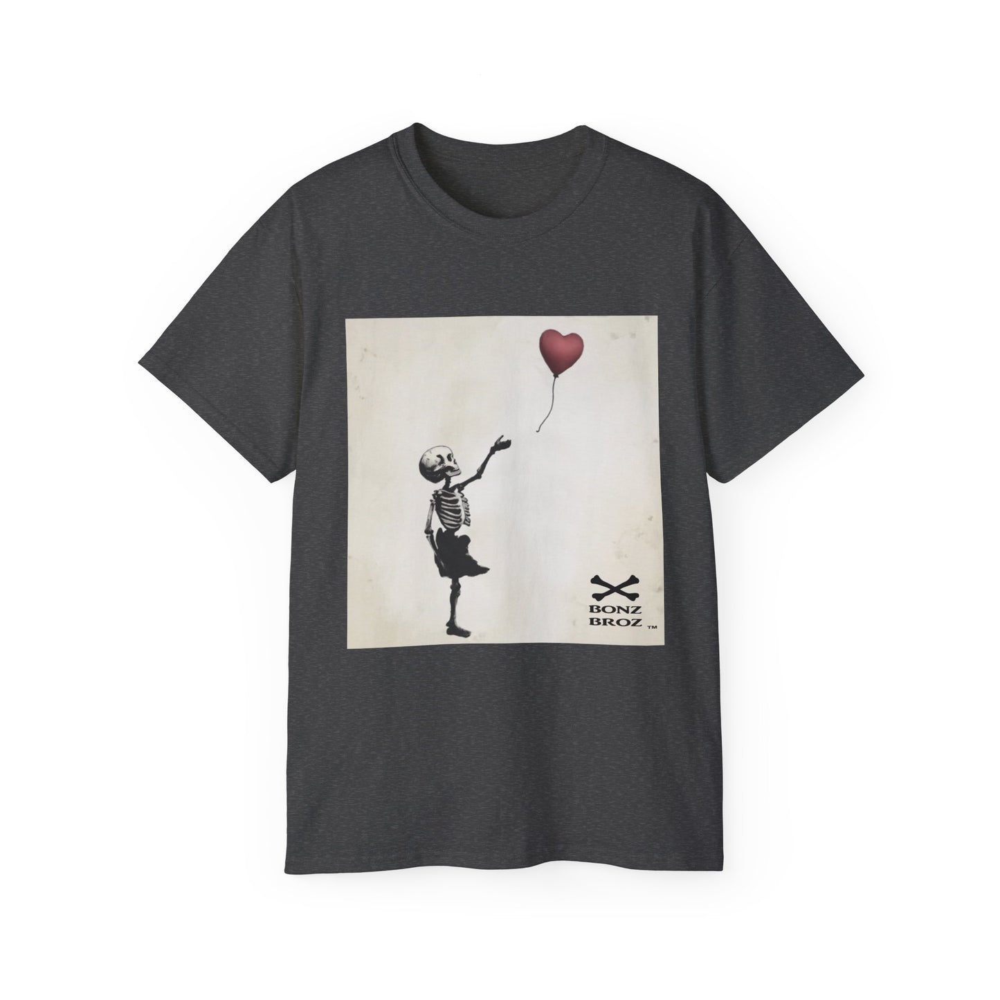 Skeleton Banksy Style Graphic Tee