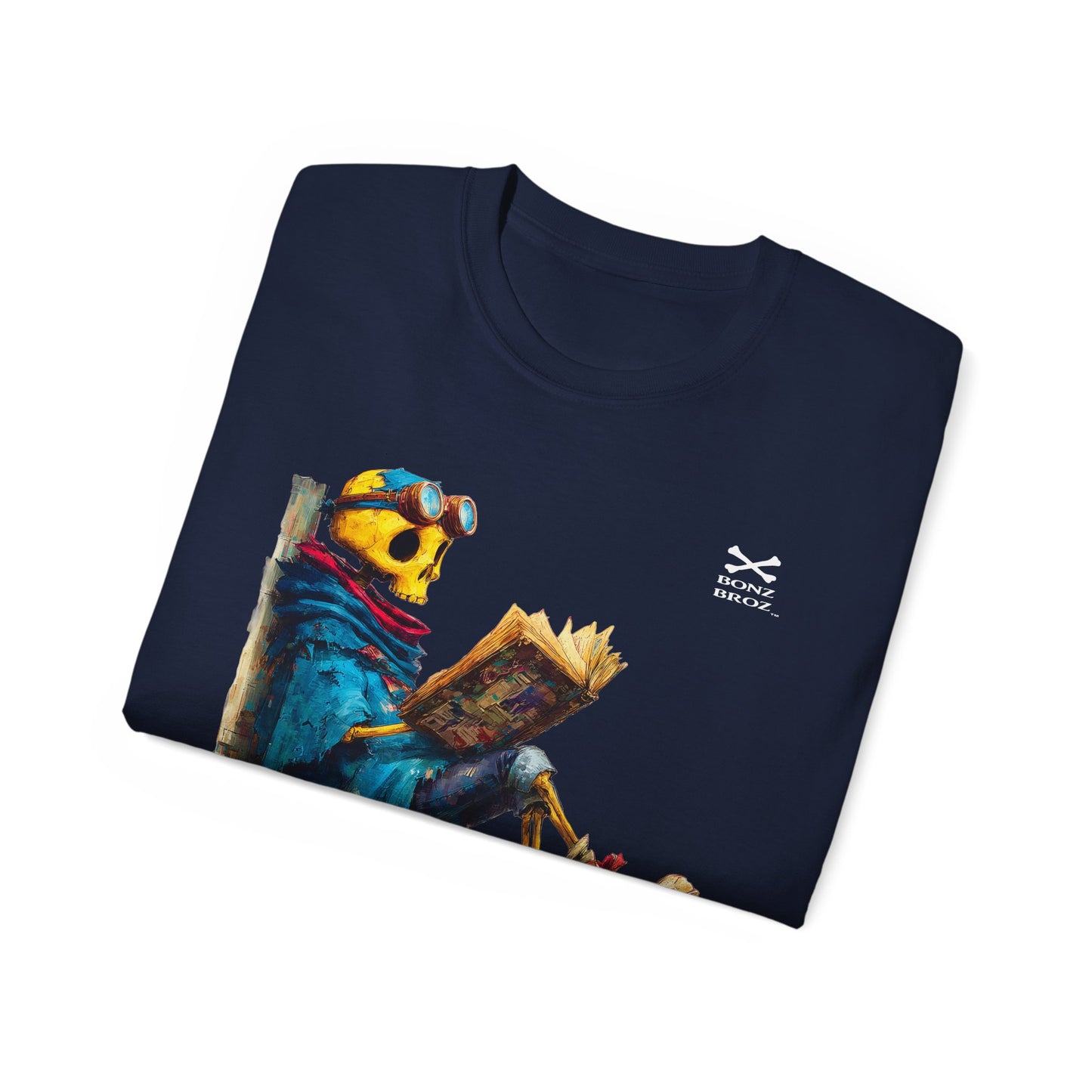 Skeleton Reading Book Tee