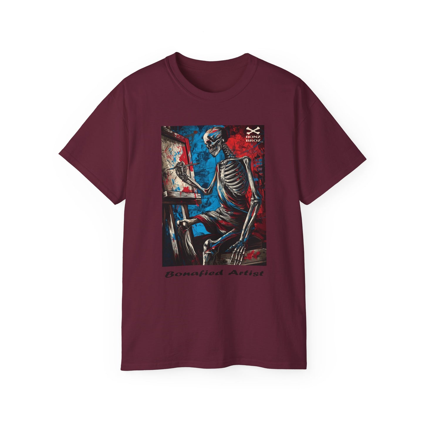 Skeleton Artist Graphic Tee
