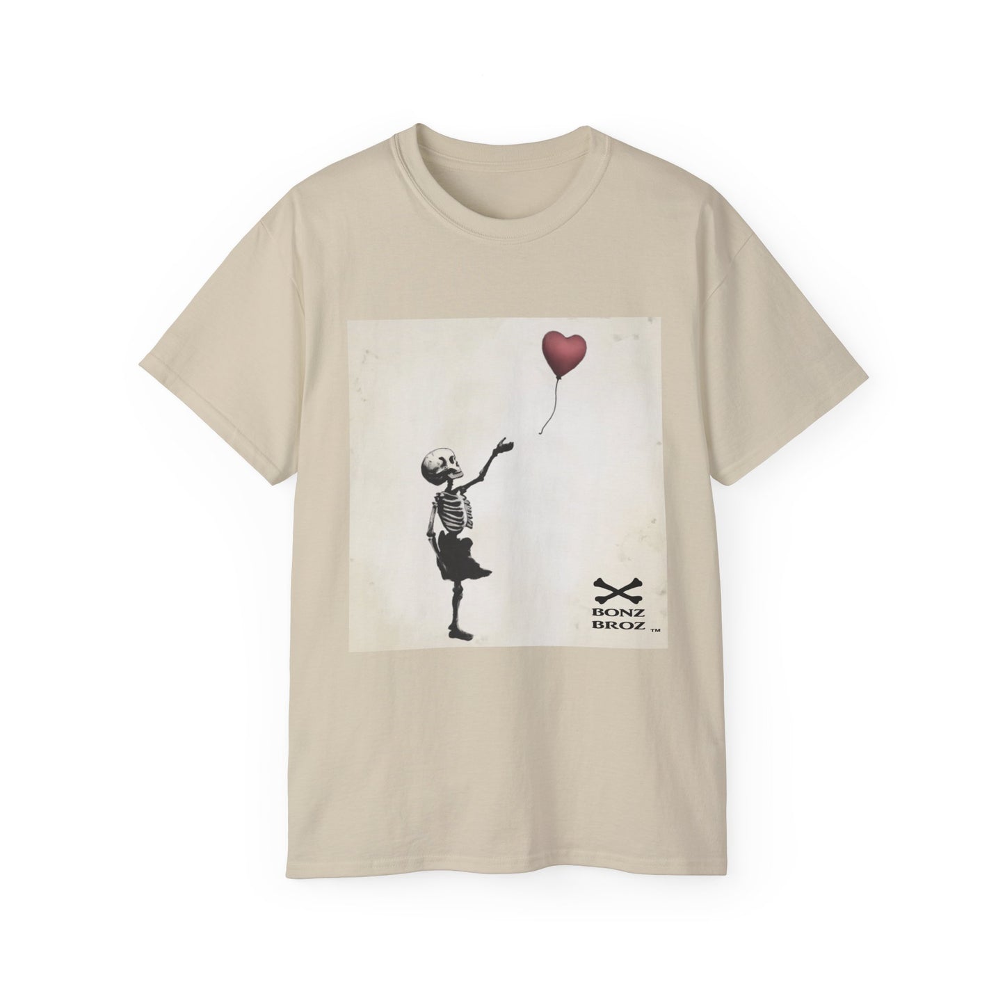 Skeleton Banksy Style Graphic Tee