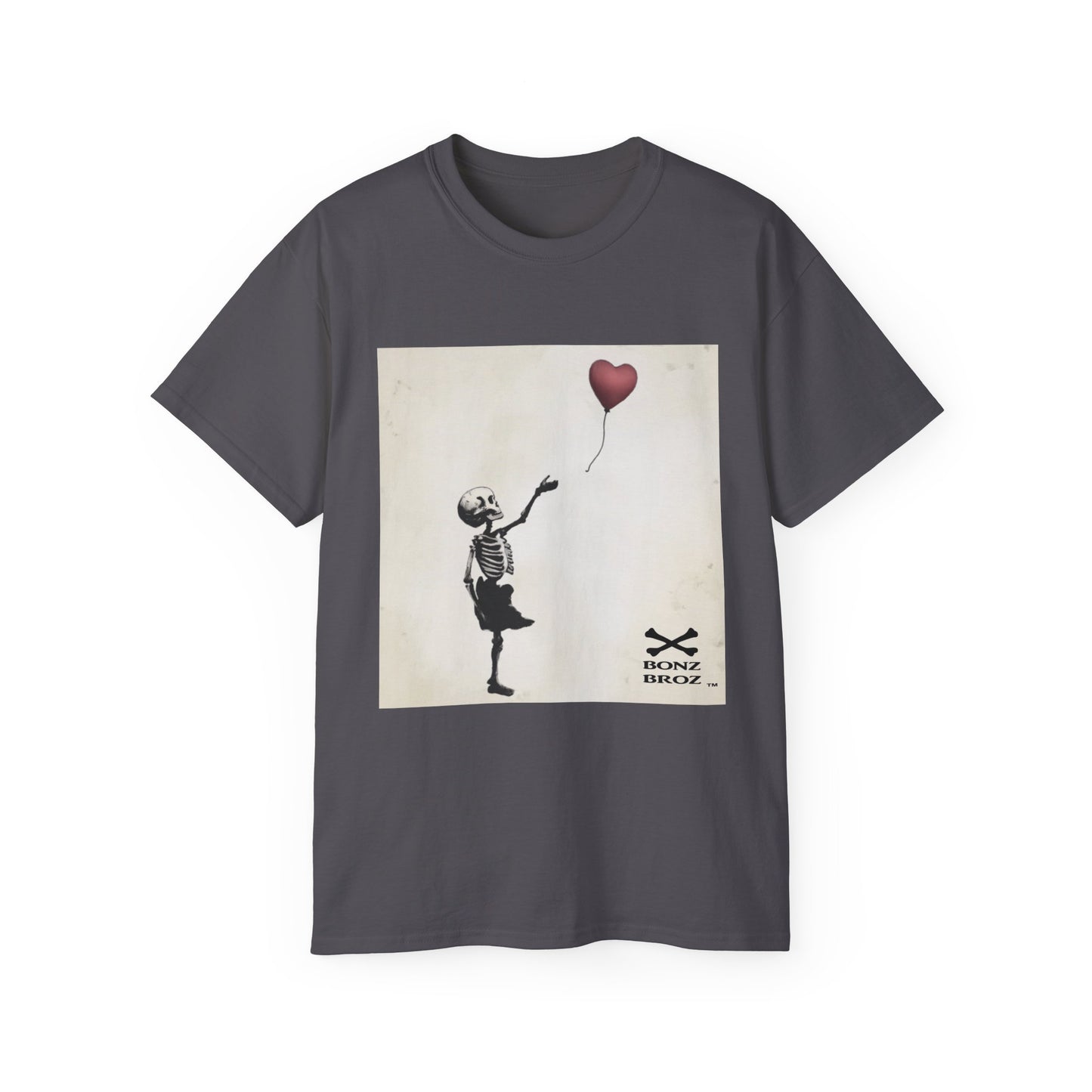 Skeleton Banksy Style Graphic Tee