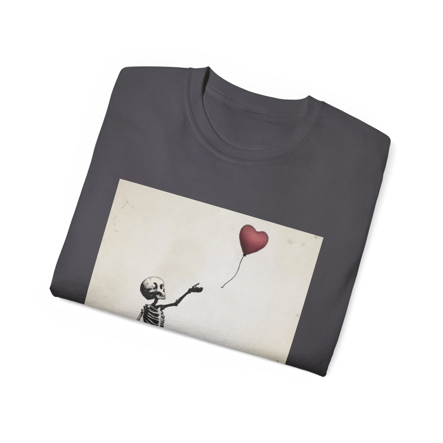 Skeleton Banksy Style Graphic Tee