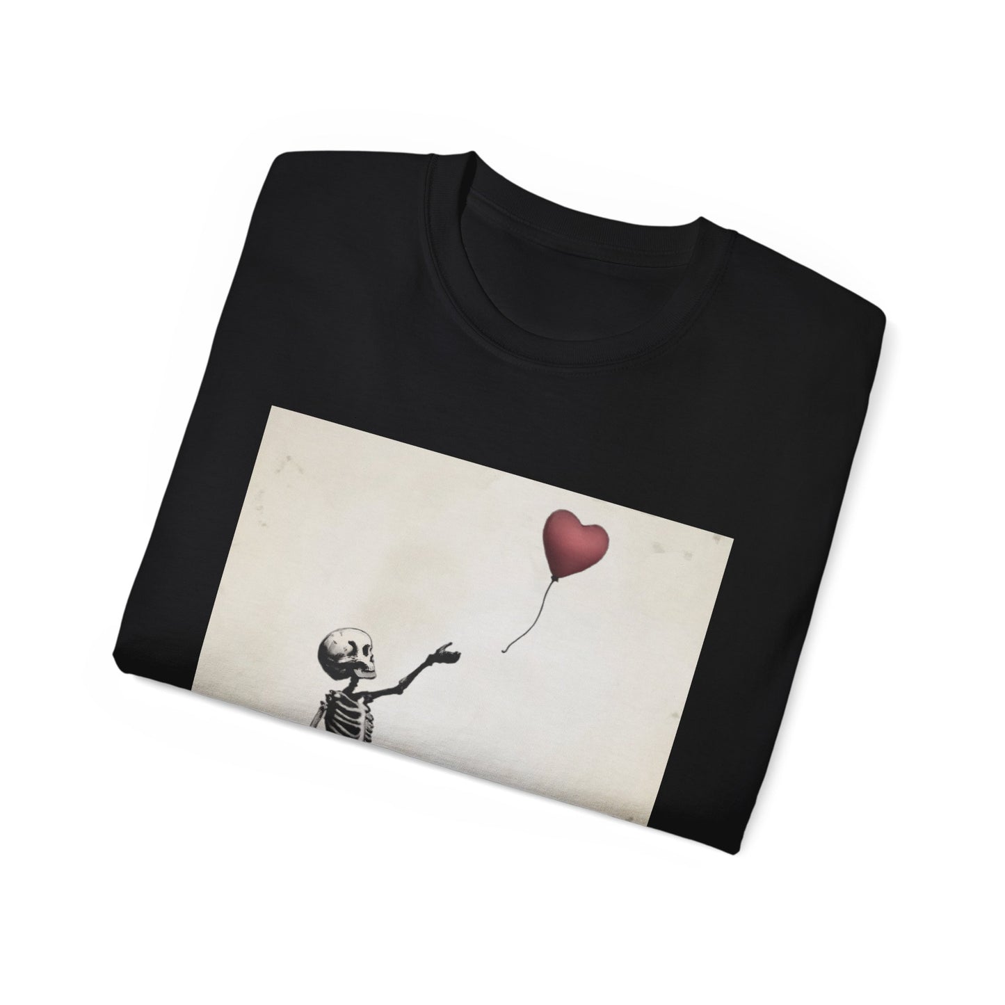 Skeleton Banksy Style Graphic Tee