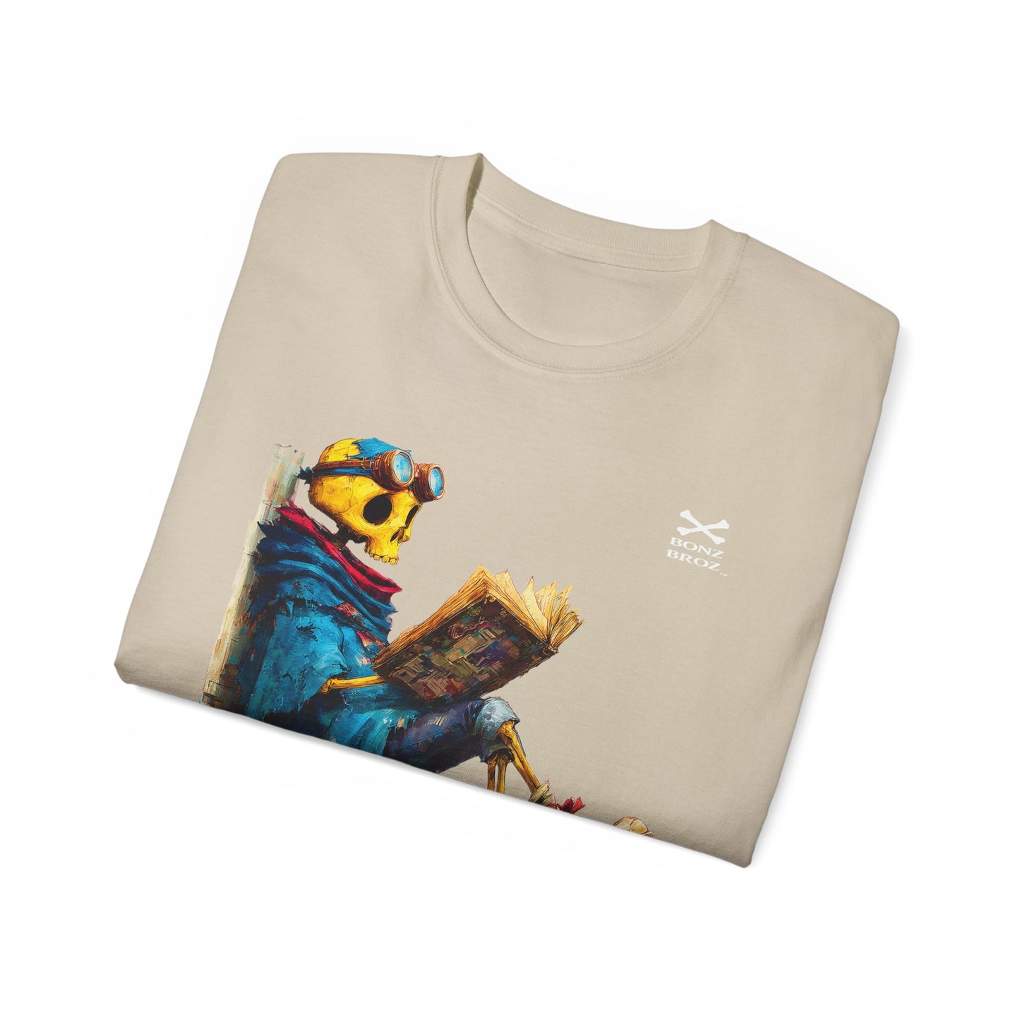 Skeleton Reading Book Tee