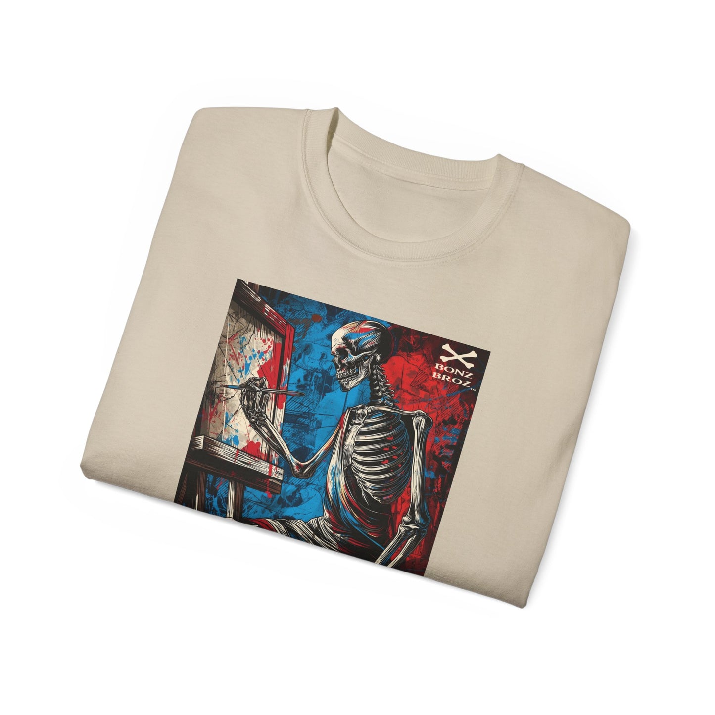 Skeleton Artist Graphic Tee