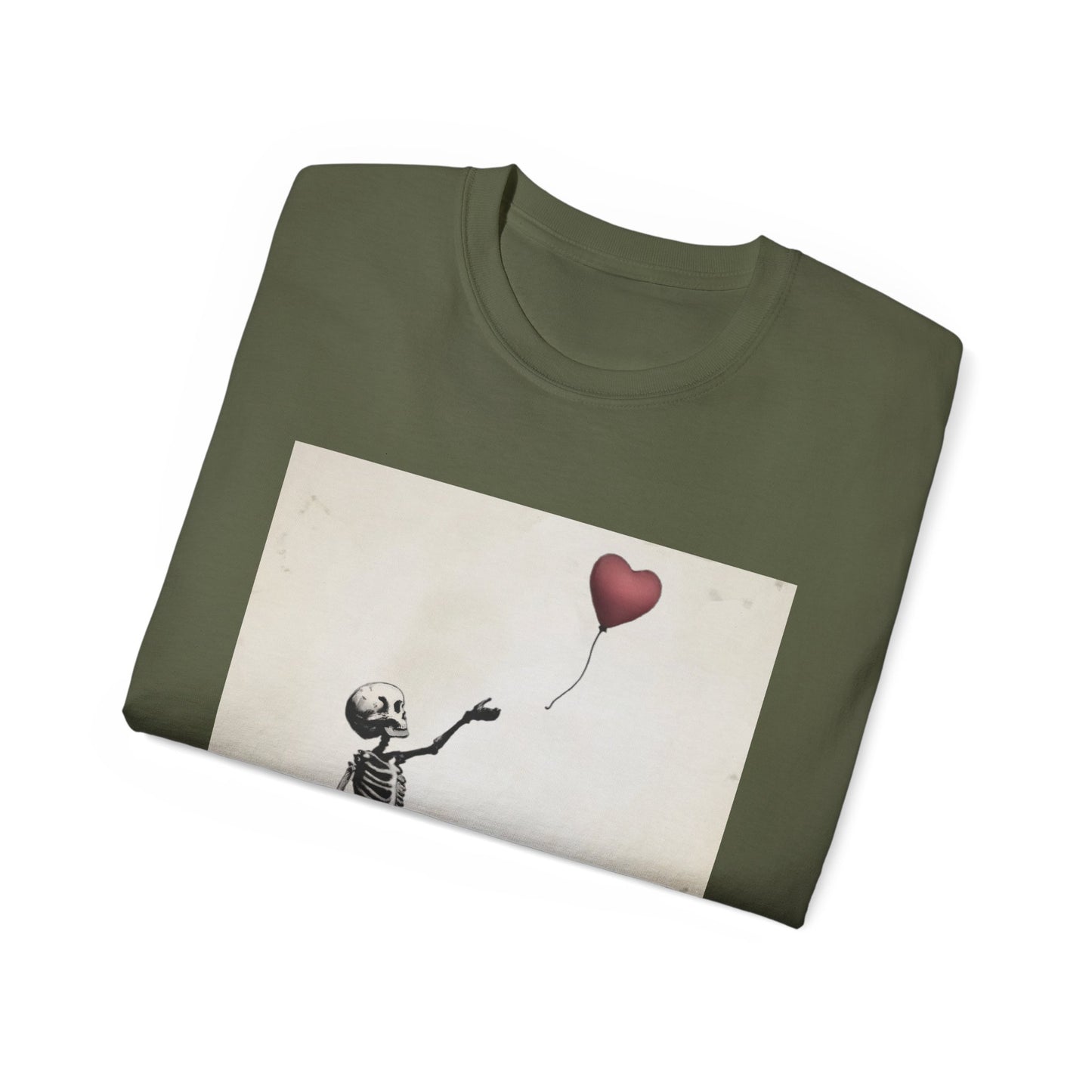 Skeleton Banksy Style Graphic Tee