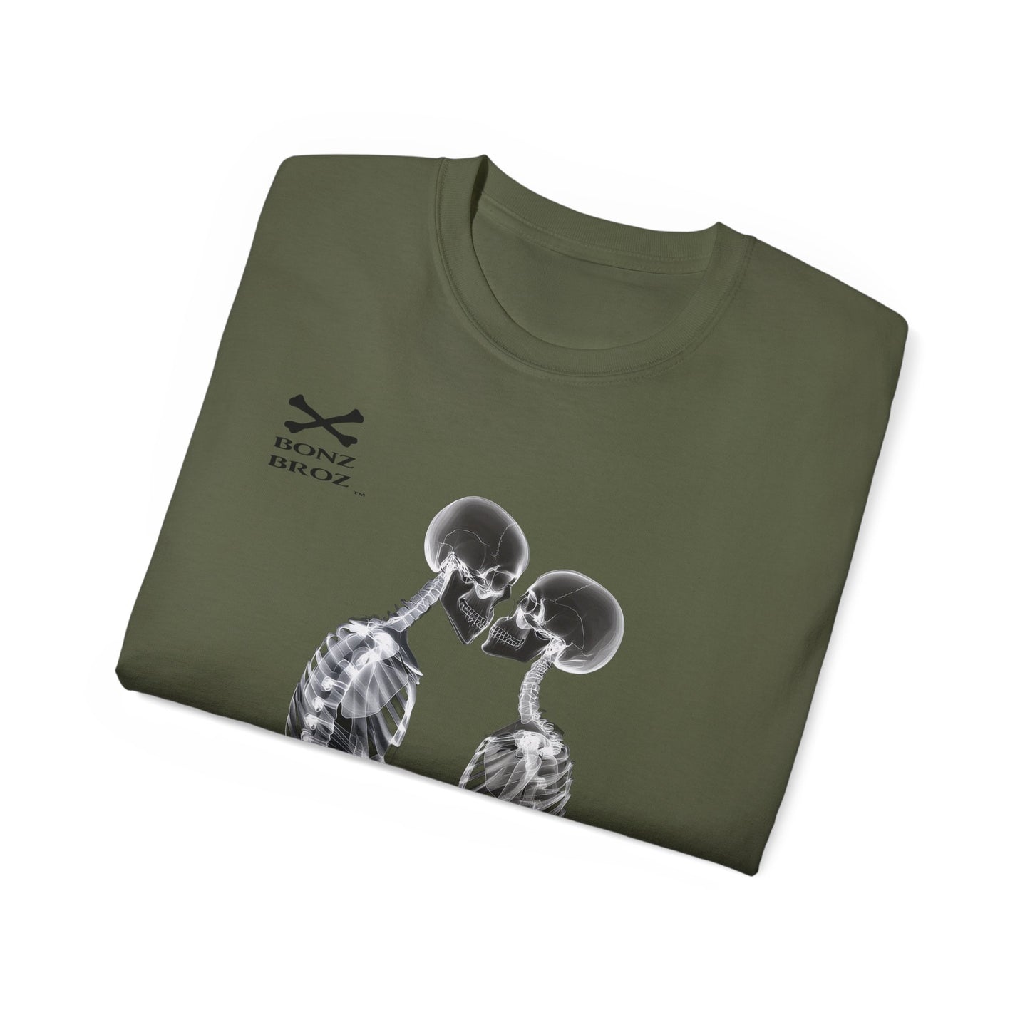Skeletons Kiss Unisex Tee