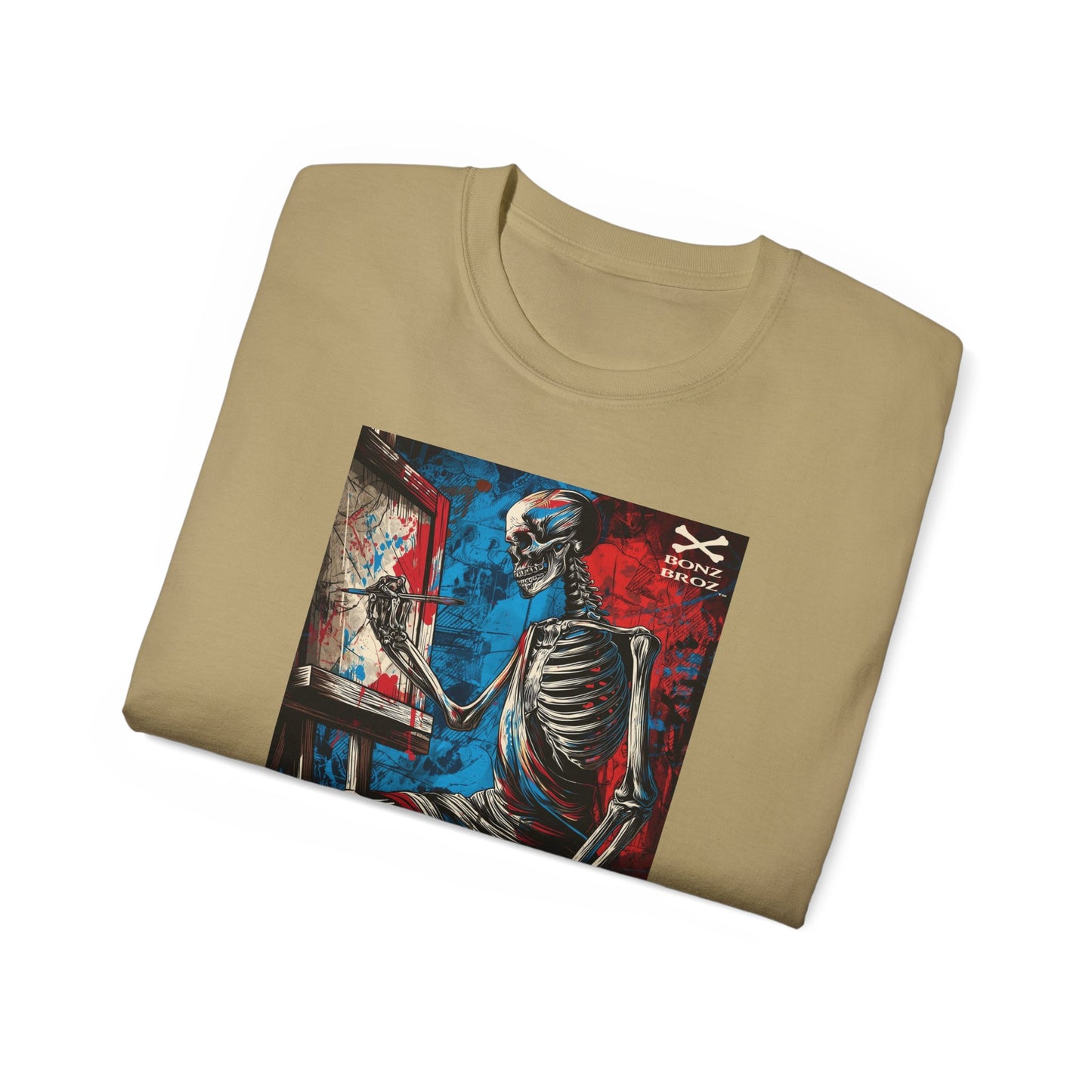 Skeleton Artist Graphic Tee