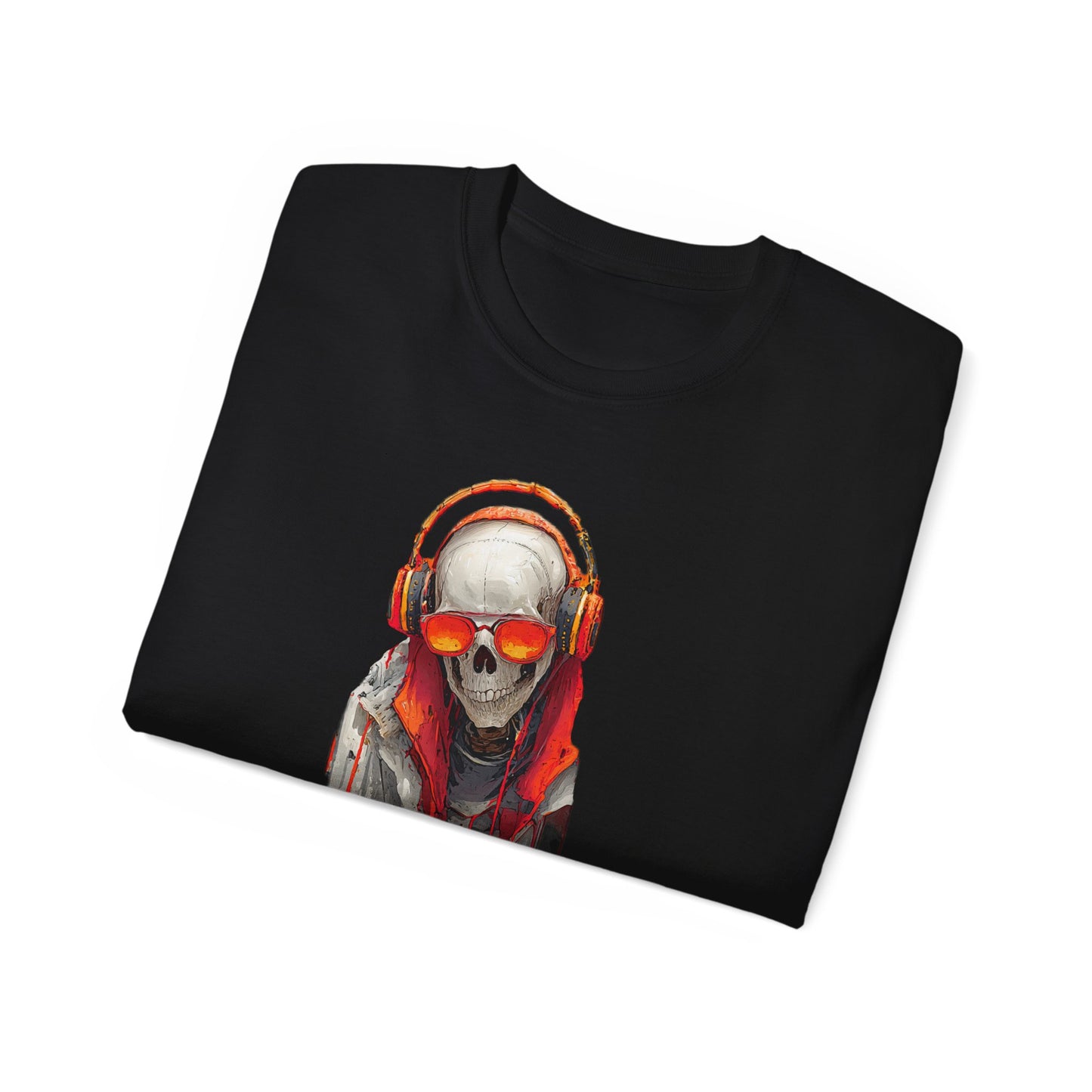 Cool Urban Skeleton Graphic Tee, Unisex Ultra Cotton T-Shirt for Music Lovers, Streetwear, Casual Style, Perfect Gift