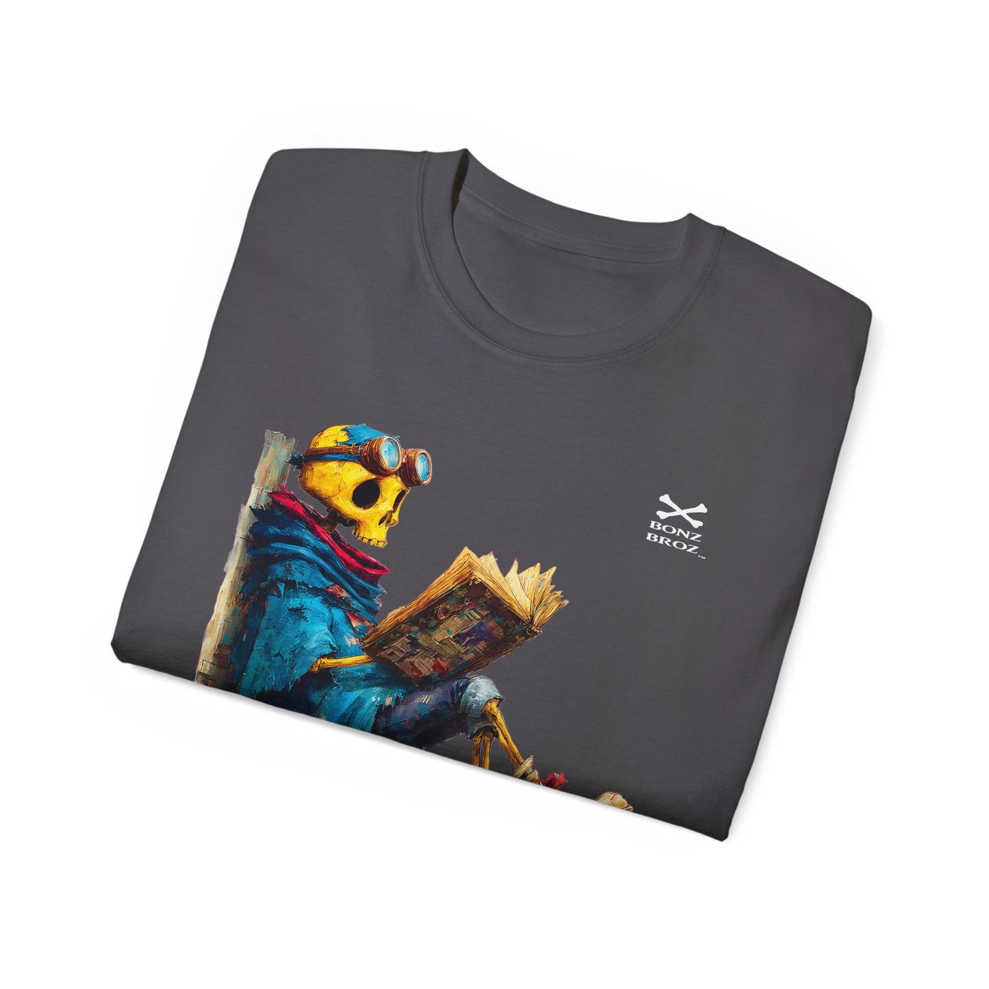 Skeleton Reading Book Tee