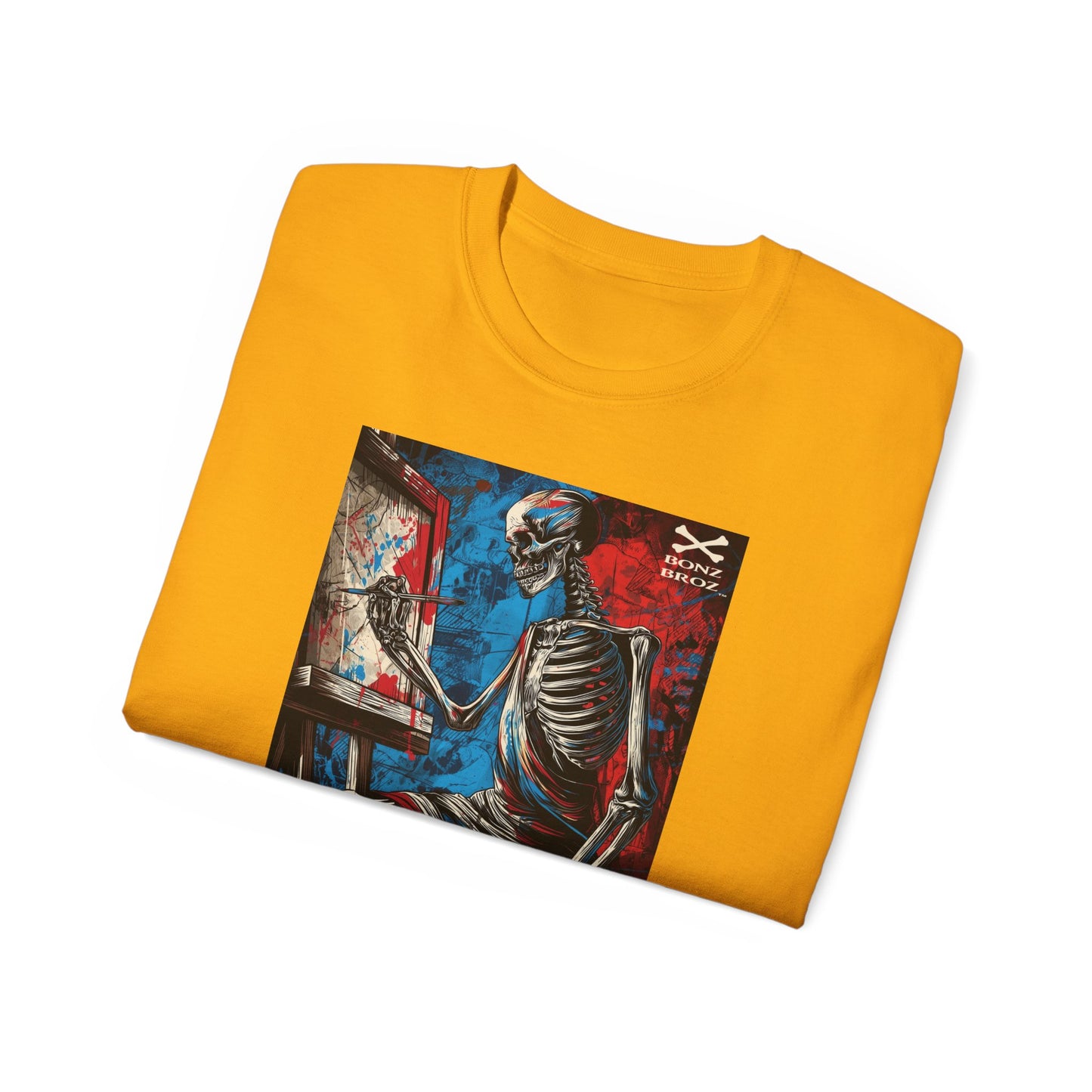 Skeleton Artist Graphic Tee
