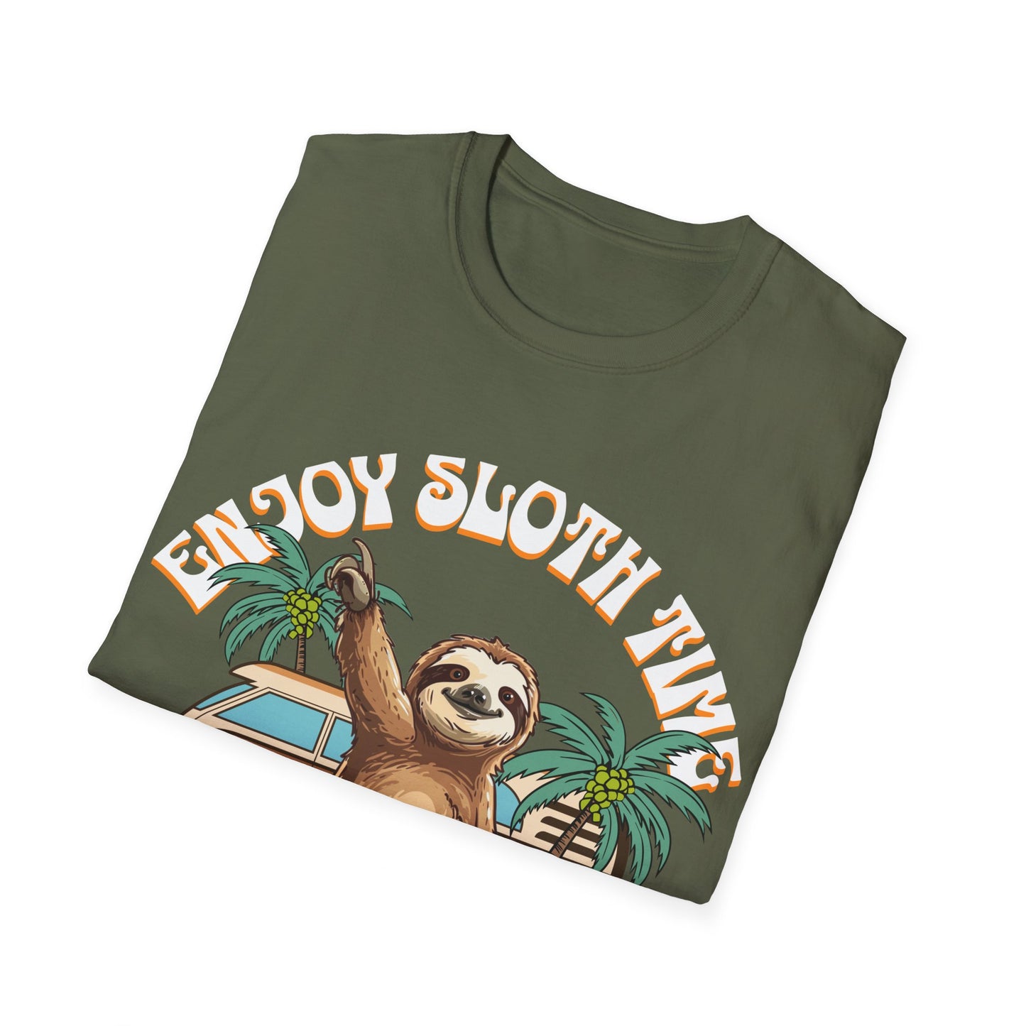 Enjoy Sloth Time Unisex Softstyle T-Shirt