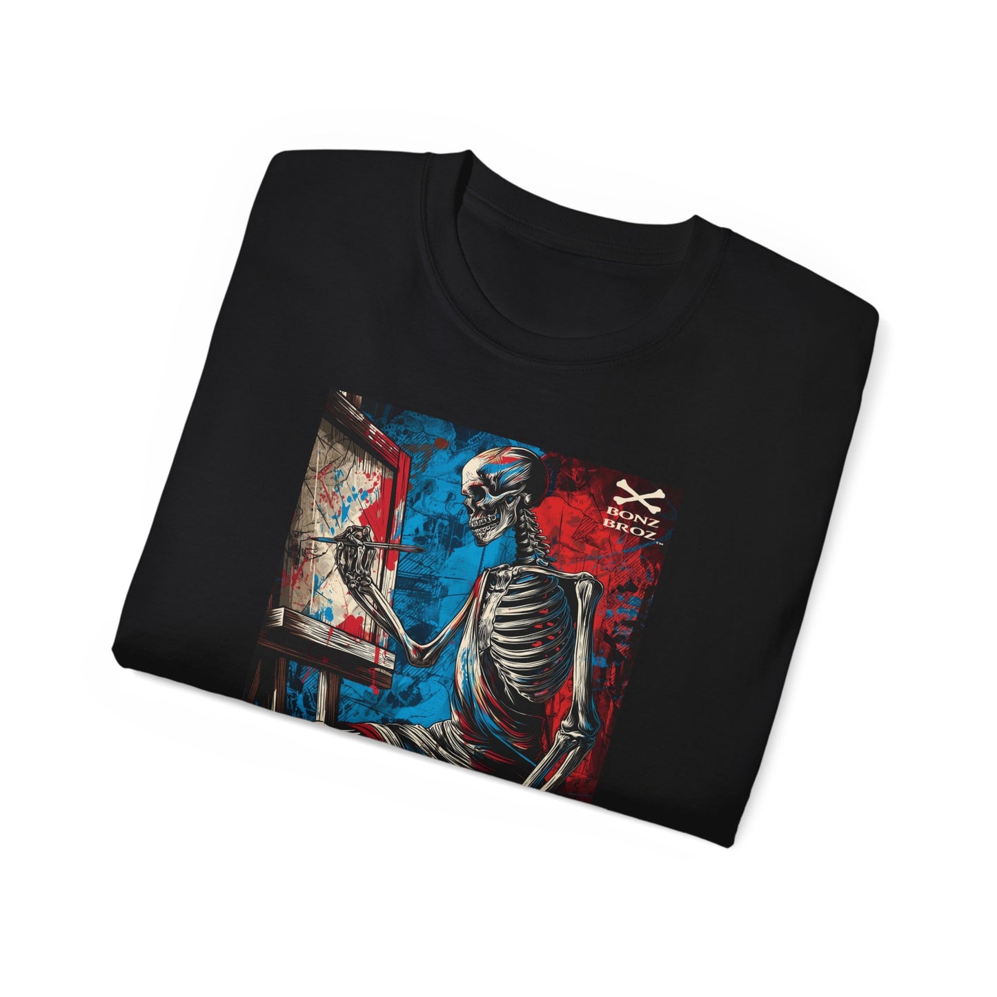 Skeleton Artist Graphic Tee