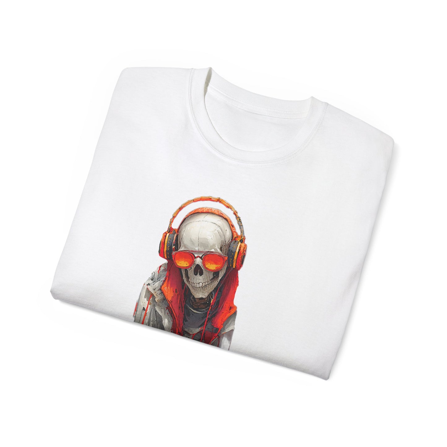 Cool Urban Skeleton Graphic Tee, Unisex Ultra Cotton T-Shirt for Music Lovers, Streetwear, Casual Style, Perfect Gift