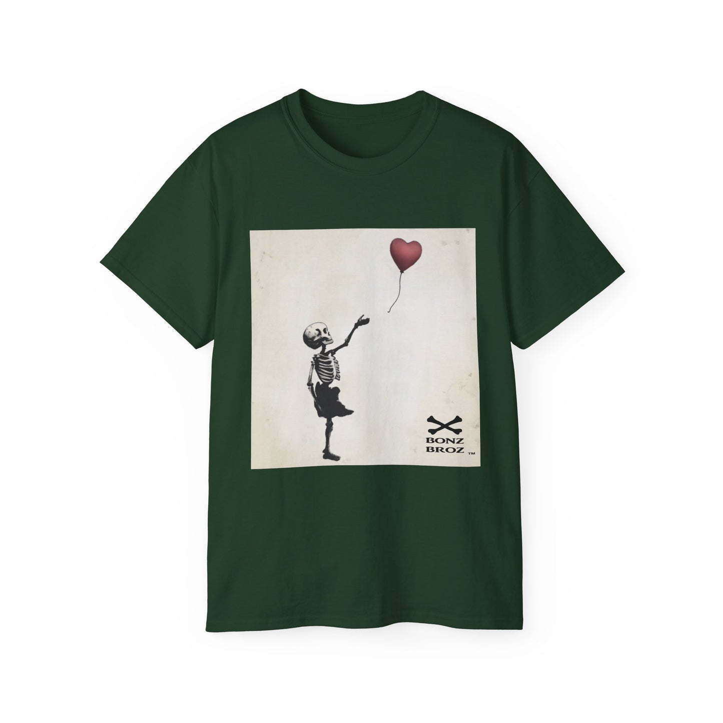 Skeleton Banksy Style Graphic Tee