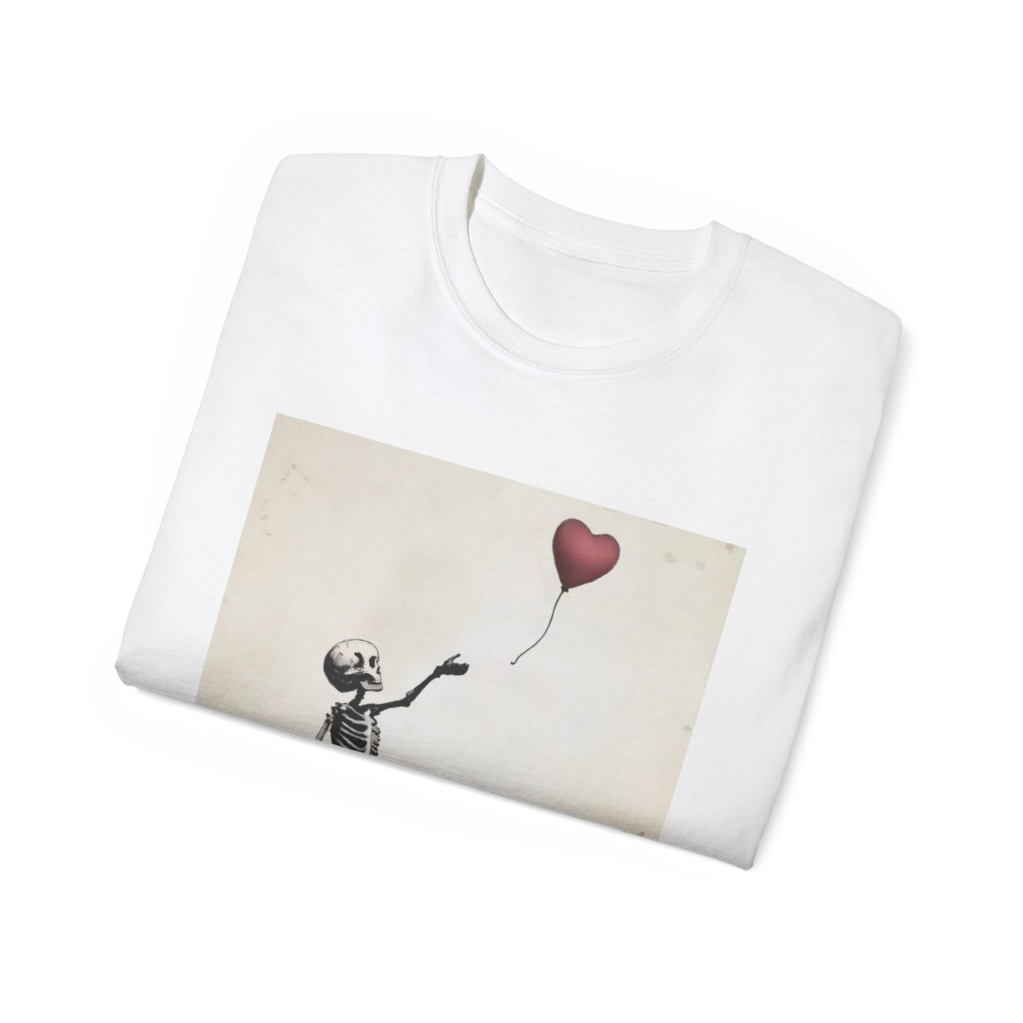 Skeleton Banksy Style Graphic Tee