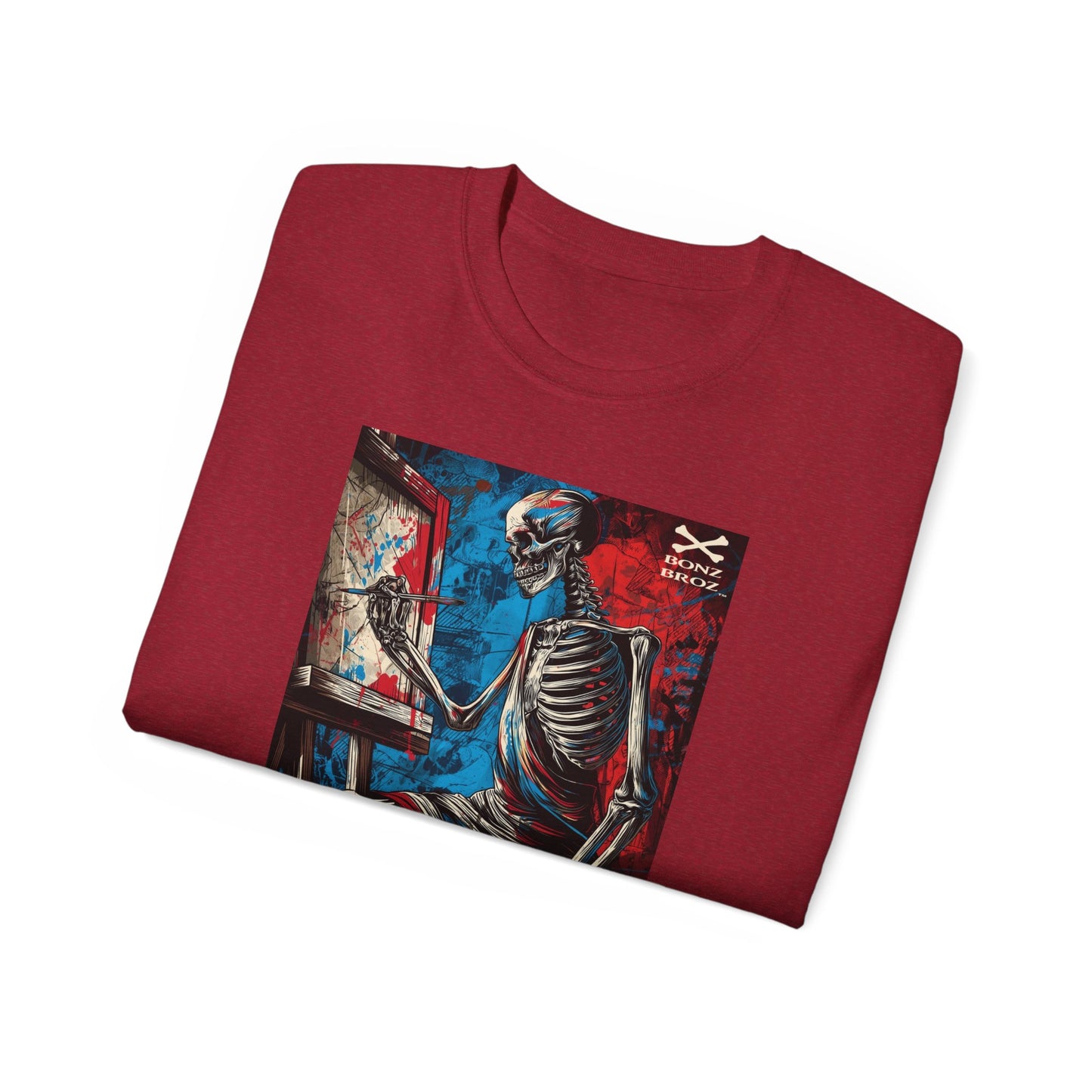 Skeleton Artist Graphic Tee