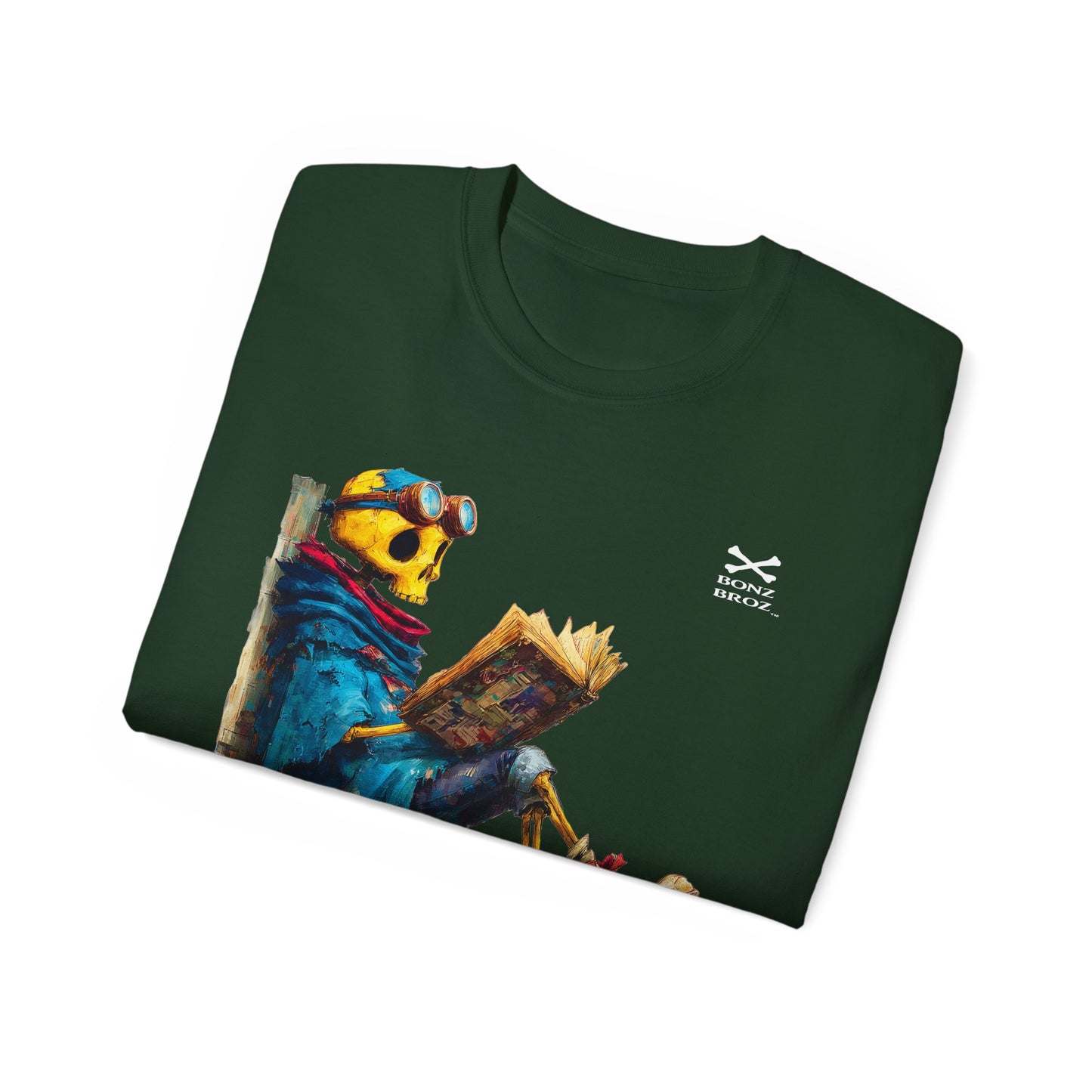 Skeleton Reading Book Tee