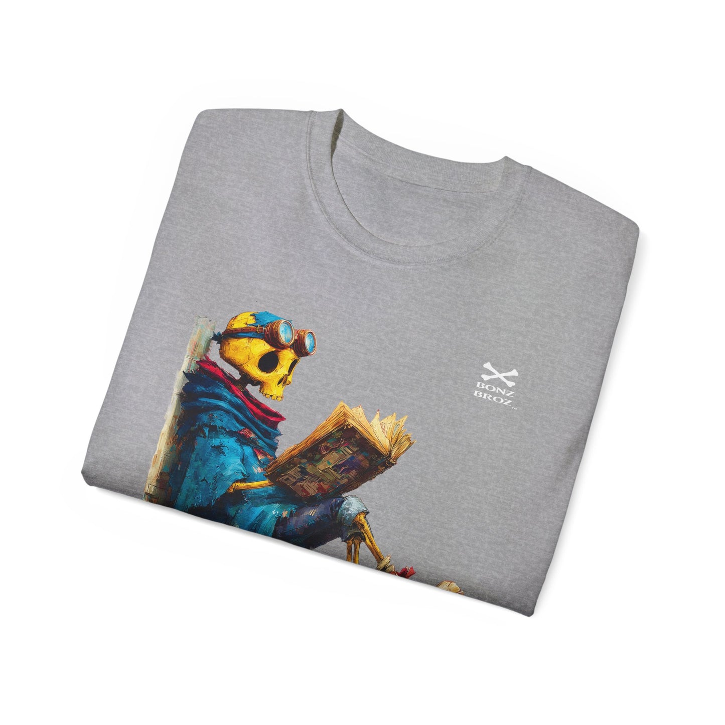 Skeleton Reading Book Tee