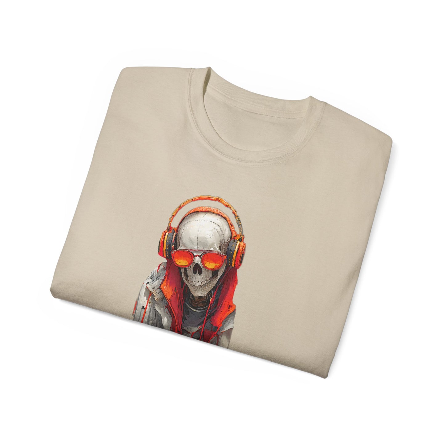 Cool Urban Skeleton Graphic Tee, Unisex Ultra Cotton T-Shirt for Music Lovers, Streetwear, Casual Style, Perfect Gift