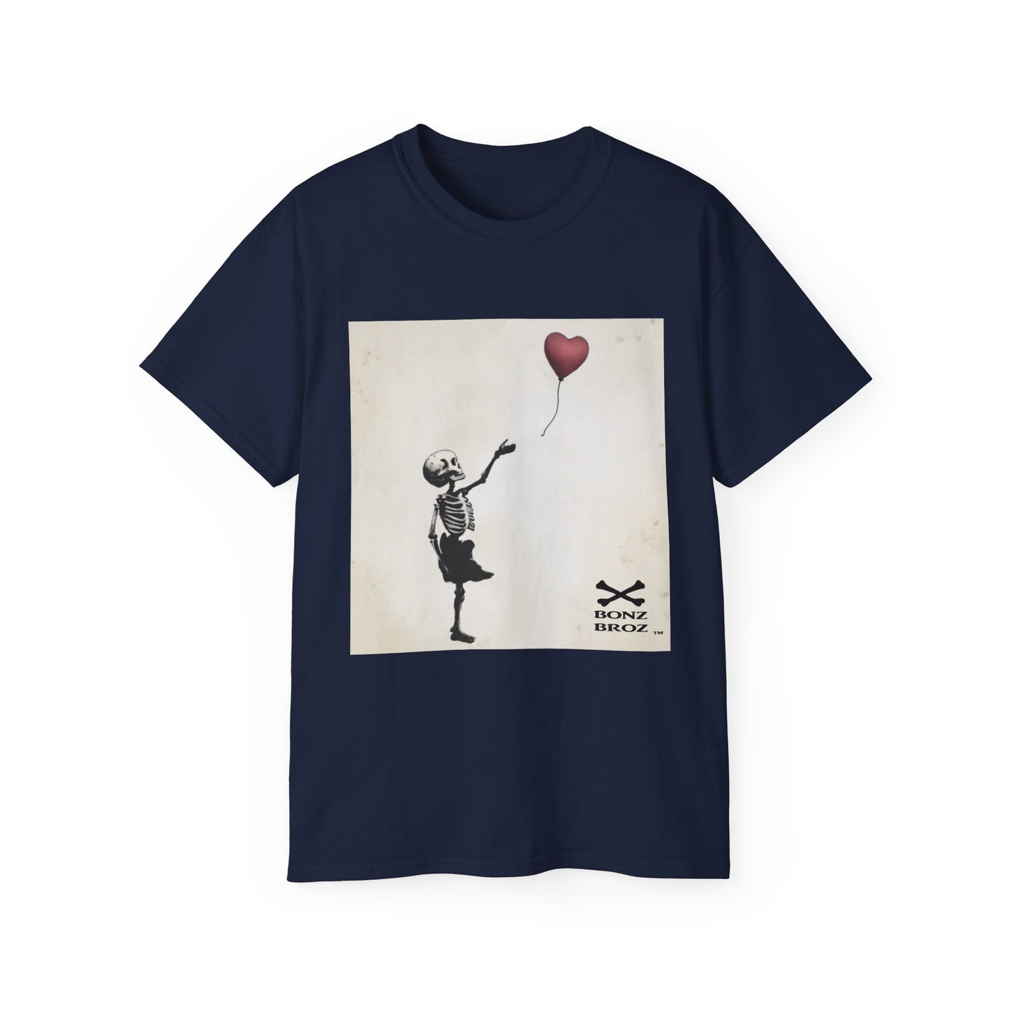 Skeleton Banksy Style Graphic Tee