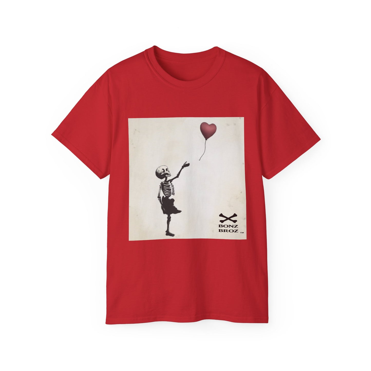 Skeleton Banksy Style Graphic Tee