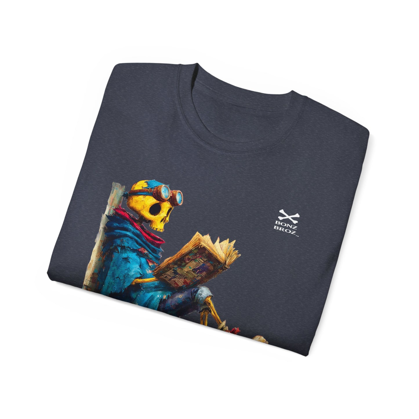Skeleton Reading Book Tee