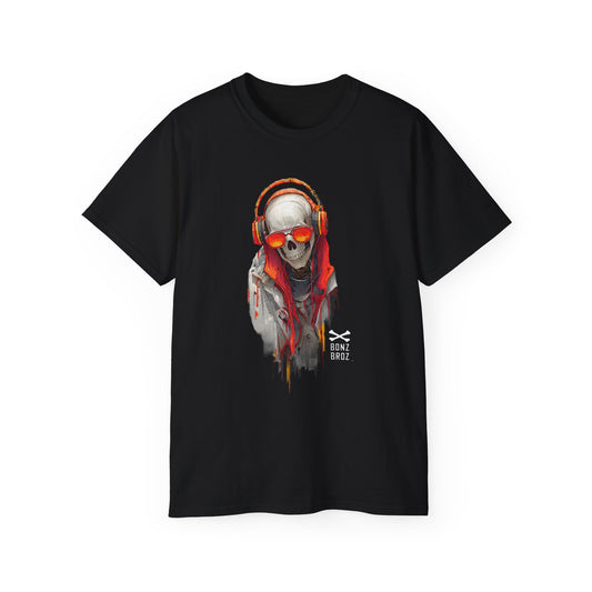 Cool Urban Skeleton Graphic Tee, Unisex Ultra Cotton T-Shirt for Music Lovers, Streetwear, Casual Style, Perfect Gift