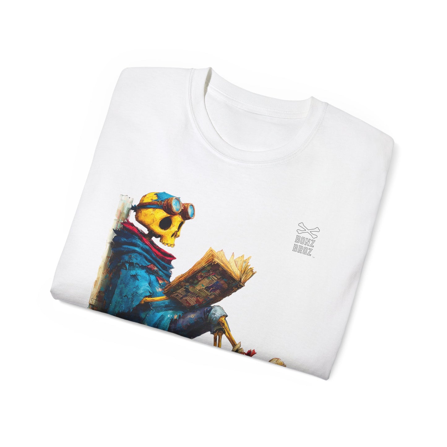 Skeleton Reading Book Tee