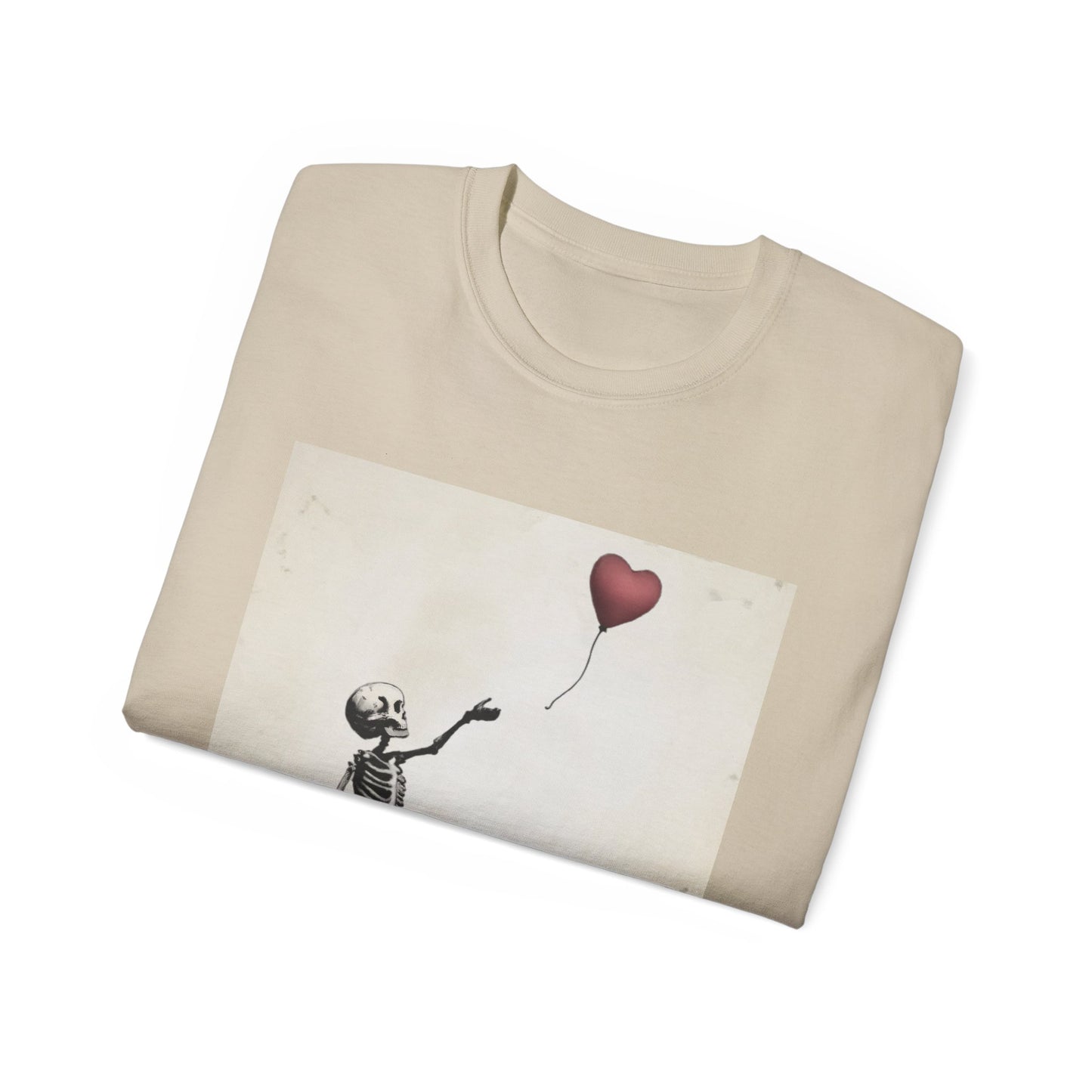 Skeleton Banksy Style Graphic Tee
