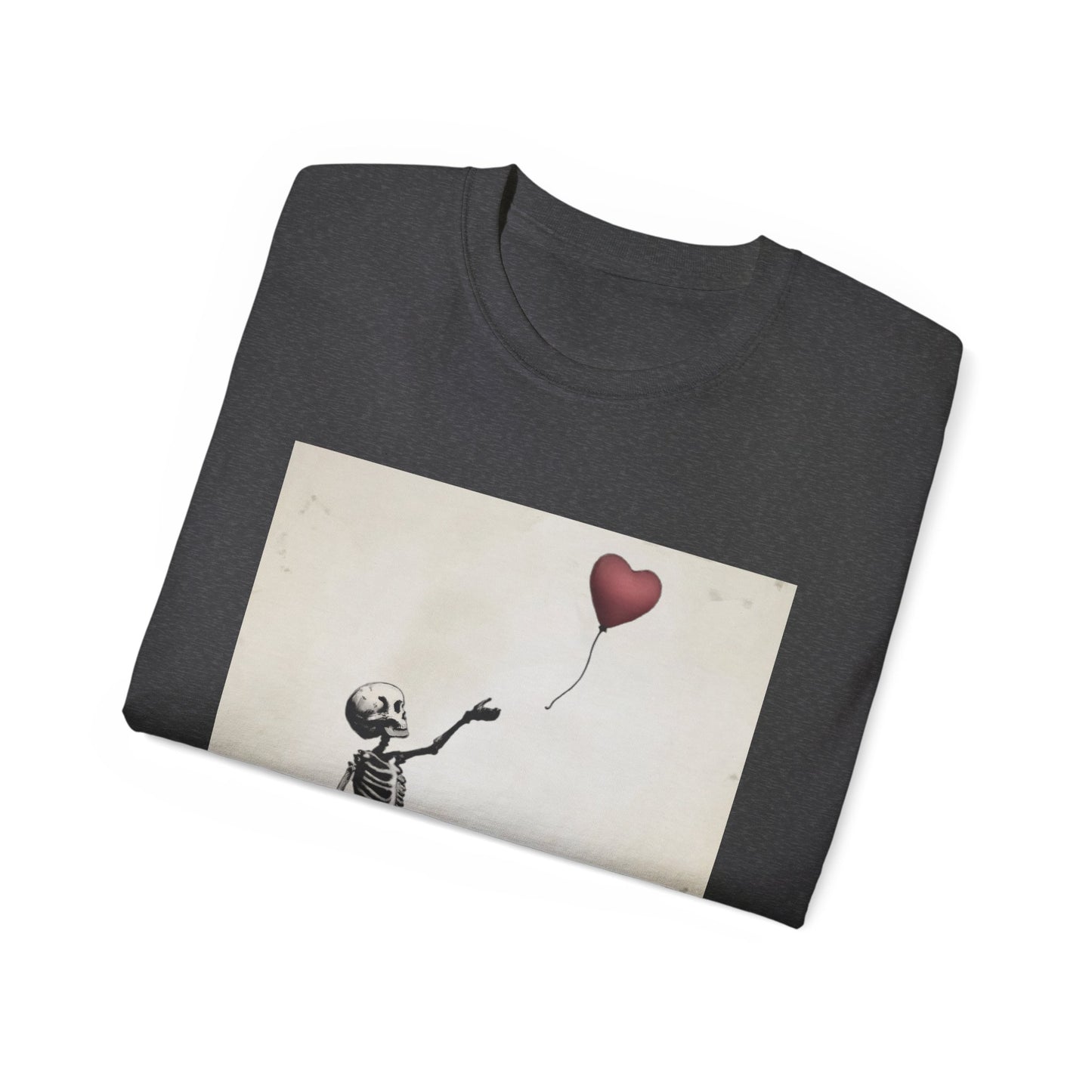 Skeleton Banksy Style Graphic Tee