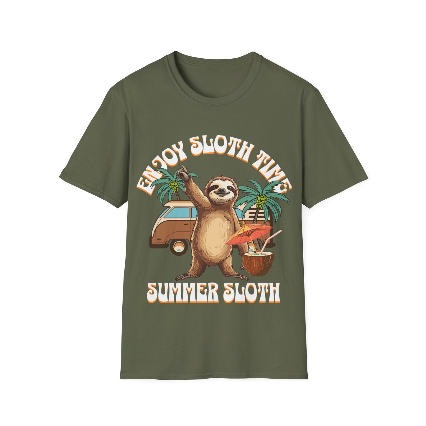 Enjoy Sloth Time Unisex Softstyle T-Shirt