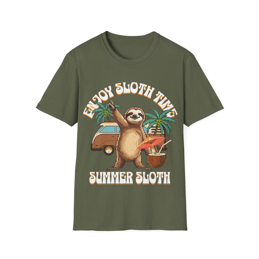 Enjoy Sloth Time Unisex Softstyle T-Shirt