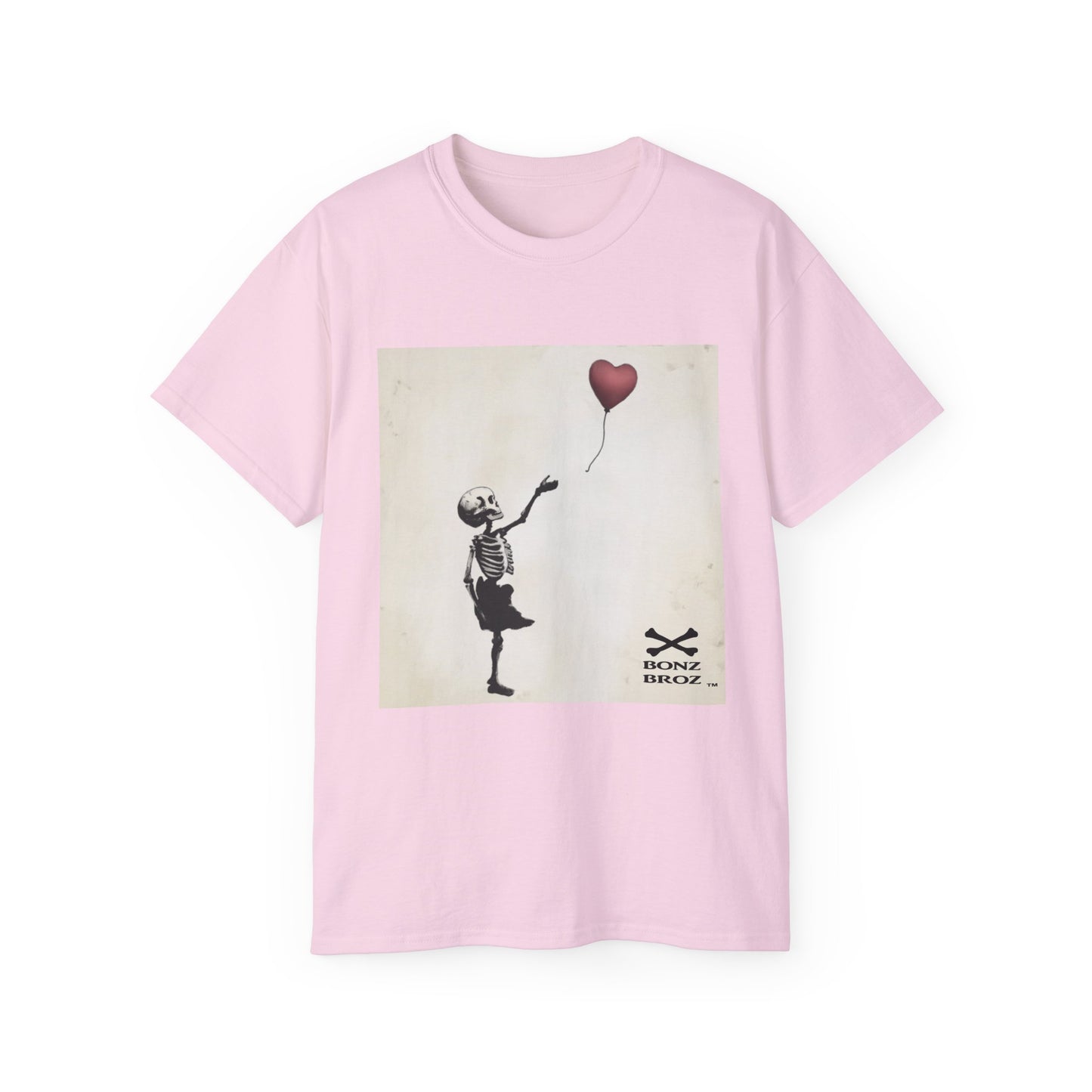 Skeleton Banksy Style Graphic Tee