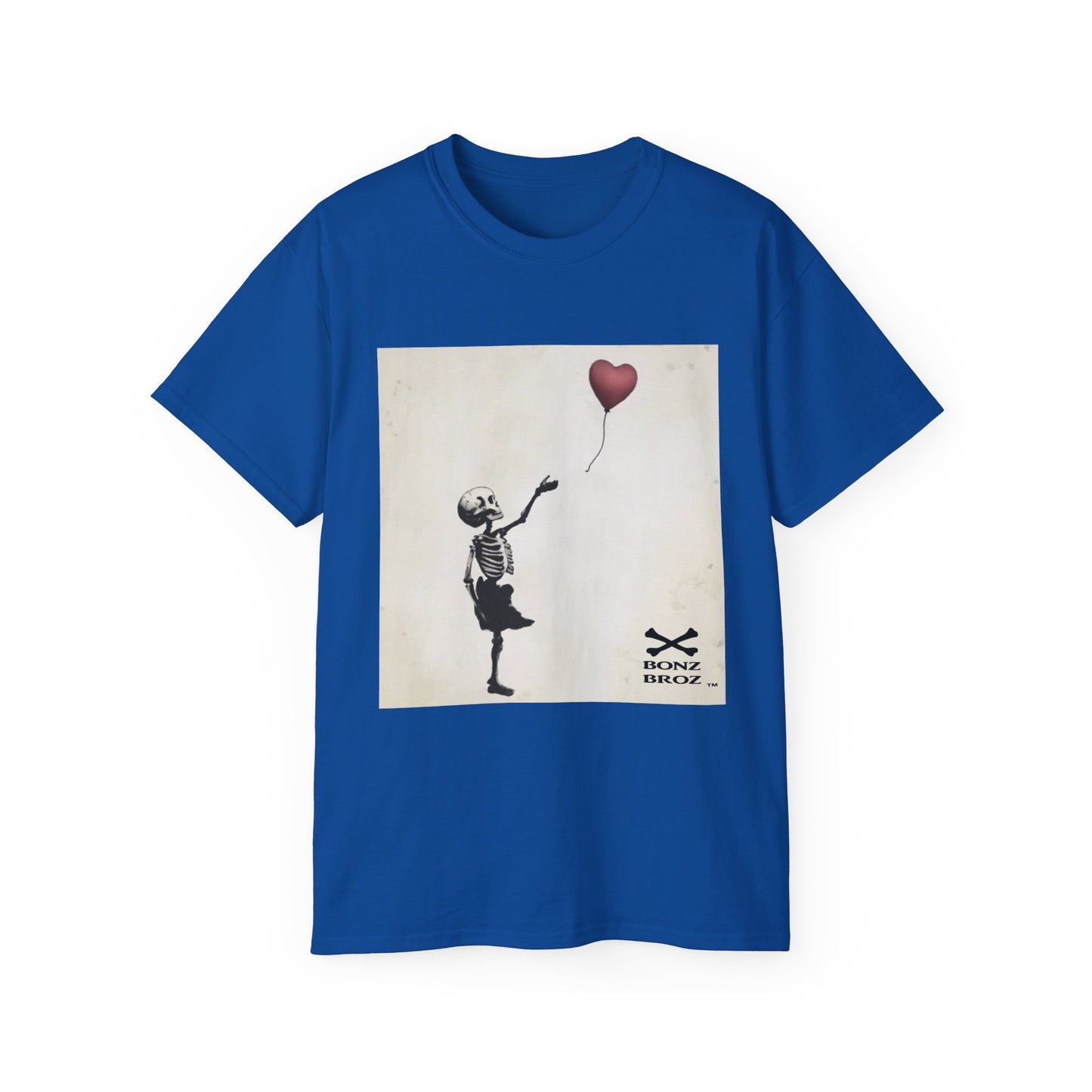 Skeleton Banksy Style Graphic Tee